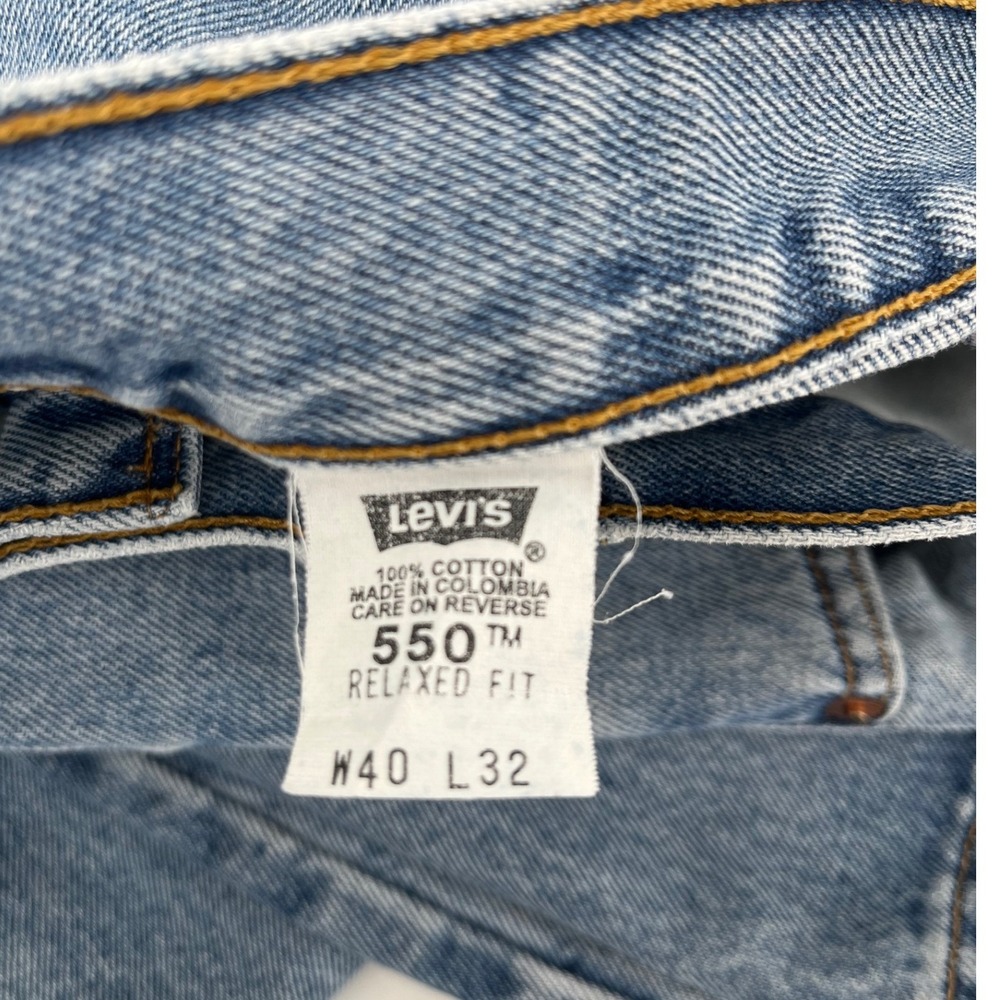 Levi's 550 Relaxed Fit Jeans Mens 40x32 Blue Tapered Leg Denim Pants Vintage 90s - Picture 5 of 13